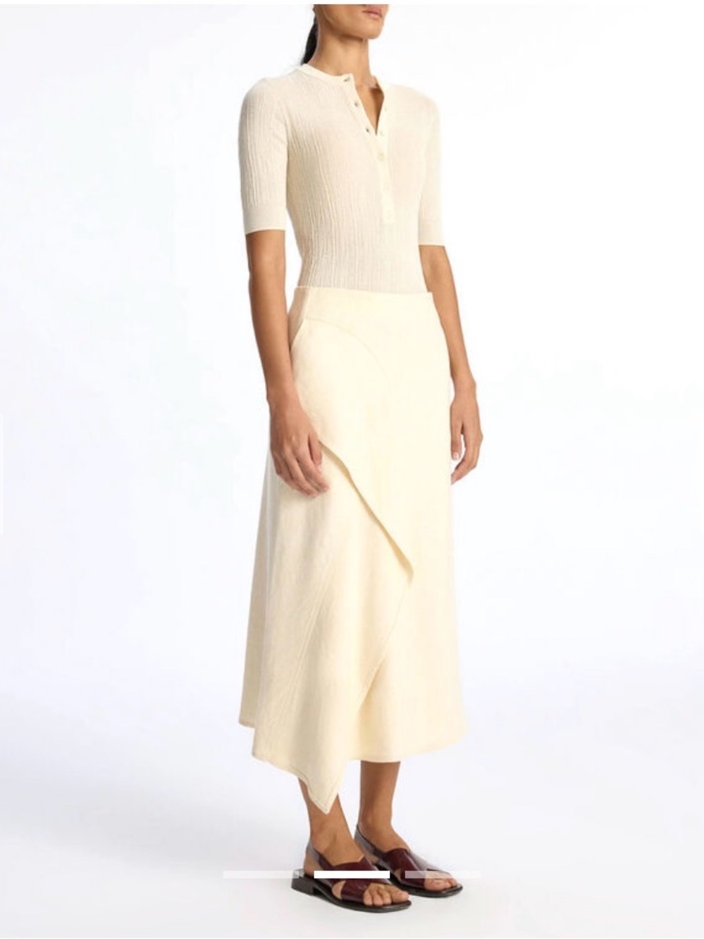 A.L.C. Lia Linen Midi Skirt - Picture 3 of 8